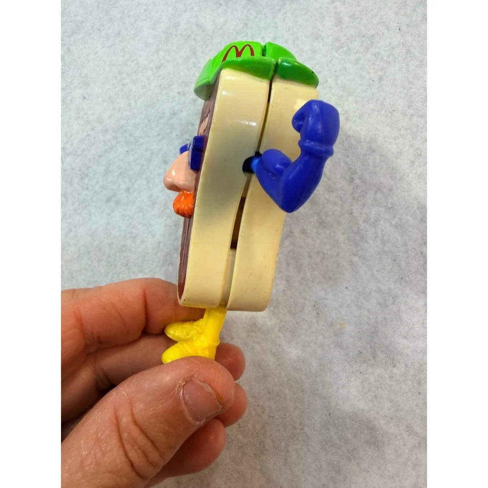 Vintage 1990 McDonalds Food Changeables T-Bone Steak Transforming Toy Figure